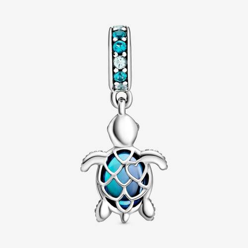 Charm Pandora Pendente Tartaruga Marina Vetro di Murano