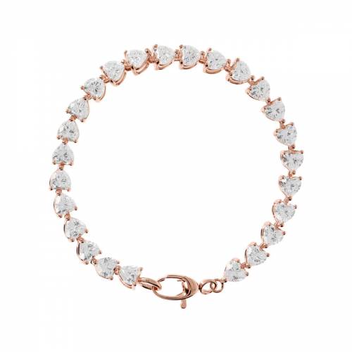 Bracciale Bronzallure Tennis Cuori San Valentino