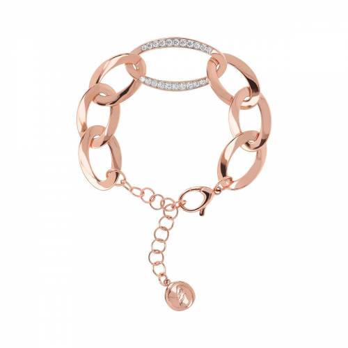 Bracciale Bronzallure con maglie ovali Cubic Zirconia