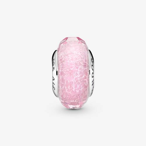 Charm Pandora Vetro di Murano Rosa Iridescente