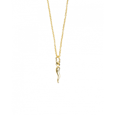 Collana Nove25 Pendente Cornino Piccolo Placcata Oro Giallo