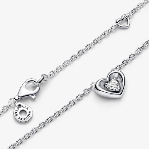 Collana Pandora Cuore Splendente con Pietra