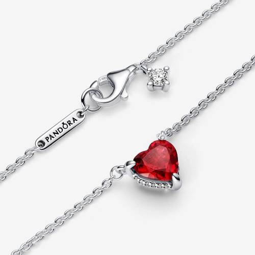 Collana Pandora Cuore Rosso