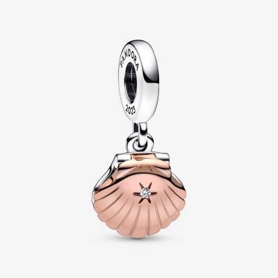 Charm Pandora Conchiglia con Perla Coltivata d'Acqua Dolce