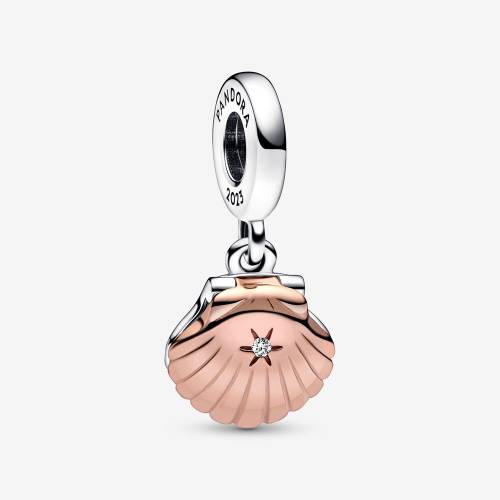 Charm Pandora Conchiglia con Perla Coltivata d'Acqua Dolce