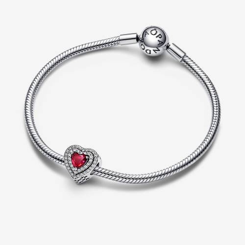 Charm Pandora Cuore Rosso e Pavè