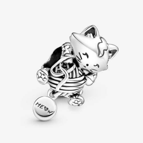 Charm Pandora Gattino con Gomitolo