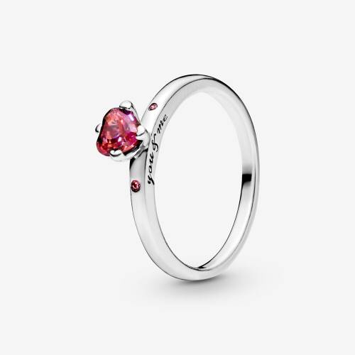 Anello Pandora Solitario Rosso