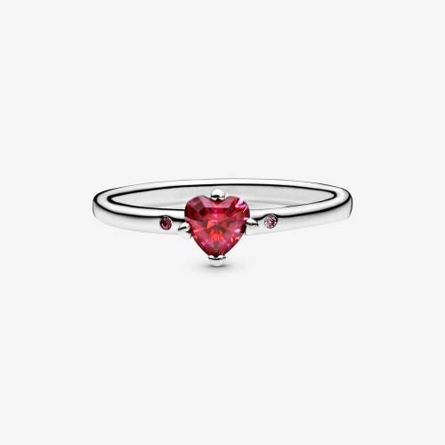 Anello Pandora Solitario Rosso