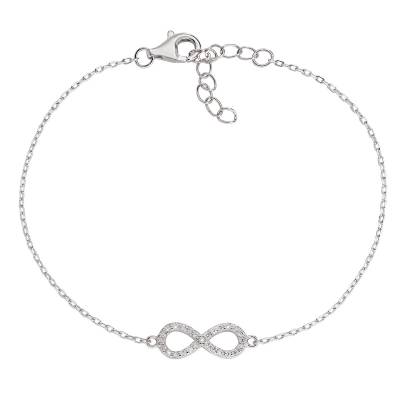 Bracciale Amen "Infinito" in Argento con Zirconi