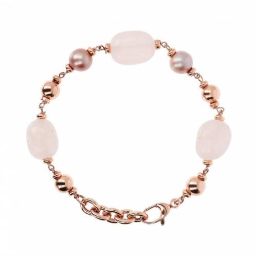 Bracciale Bronzallure in golden rose con pietra naturali