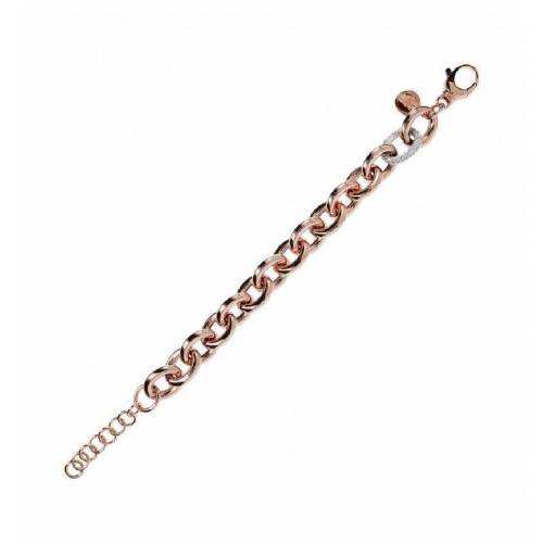 Bracciale Bronzallure a catena con Pavè ovale di Zirconi