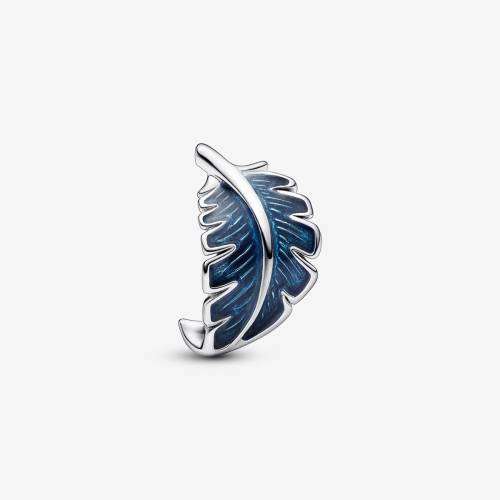 Pandora Charm Piuma Curva Blu