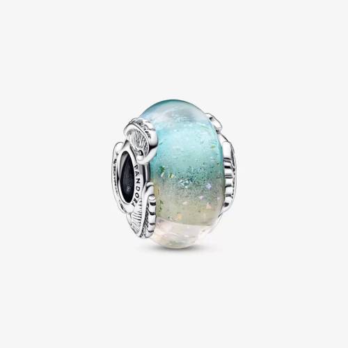 Pandora Charm in vetro di Murano multicolore Piuma Curva