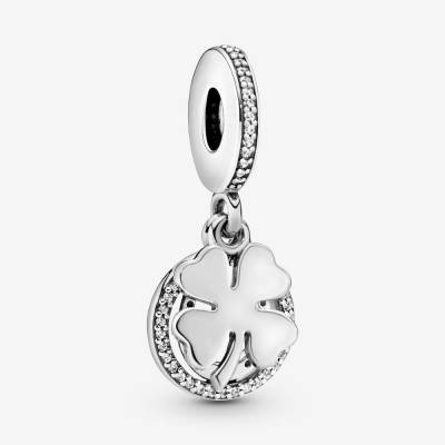 Charm Pandora Pendente Quadrifoglio portafortuna