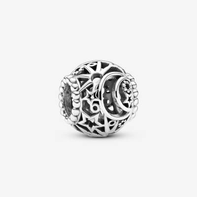 Charm Pandora Openwork Sole, Stelle e Luna