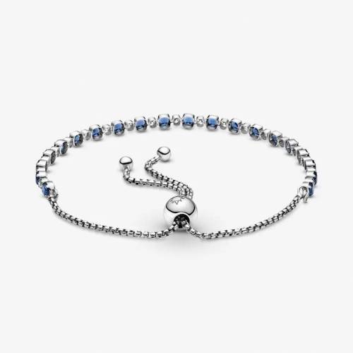 Pandora Bracciale Tennis Blu con Chiusura Regolabile