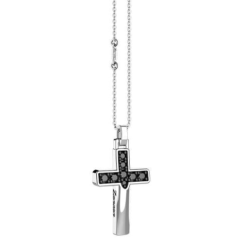 Zancan Collana in Argento con Pendente a Croce