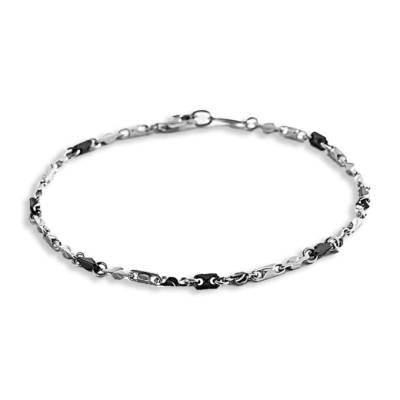 Zancan Bracciale Uomo Argento Ceramica