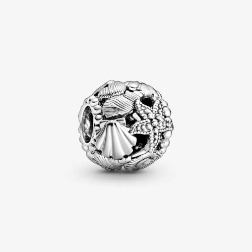 Pandora Charm openwork Stella Marina, Conchiglia e Cuore