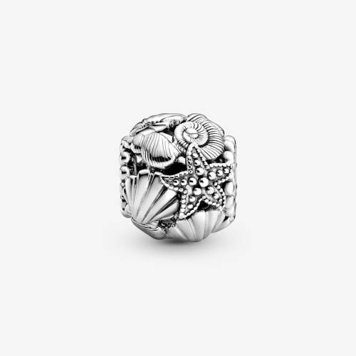 Pandora Charm openwork Stella Marina, Conchiglia e Cuore