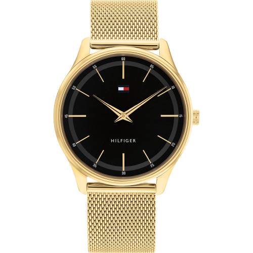 Tommy Hilfiger Orologio Dorato con Maglia a Rete