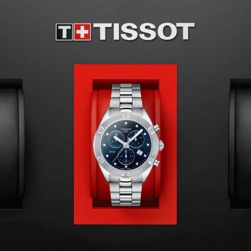 Tissot PR 100 Sport Chic Chronograph Blu Diamanti