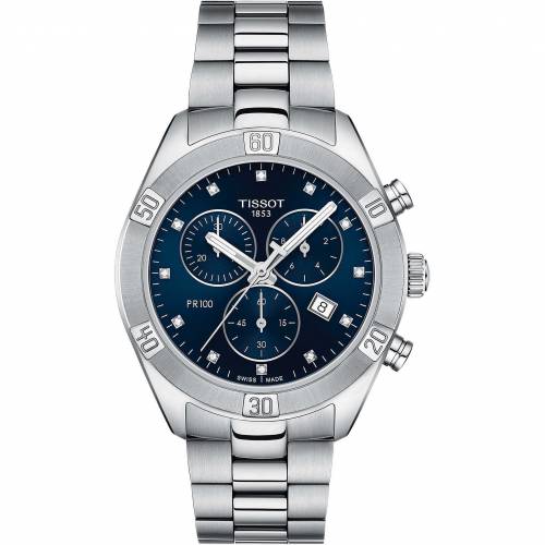 Tissot PR 100 Sport Chic Chronograph Blu Diamanti