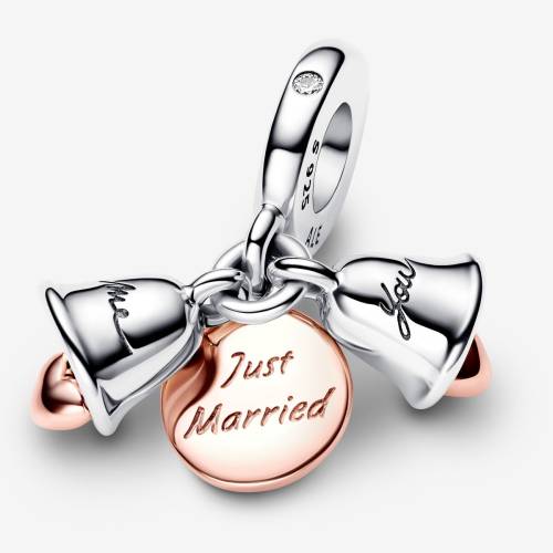 Pandora Charm Pendente Campane Nuziali "Just Married"