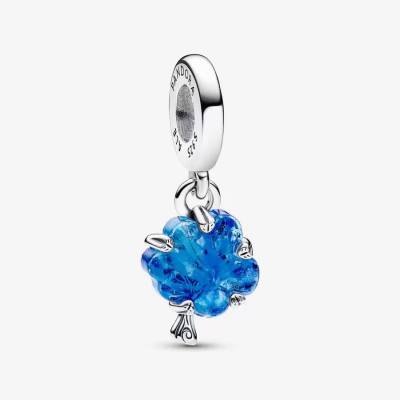 Pandora Charm Albero della Vita Vetro di Murano Blu