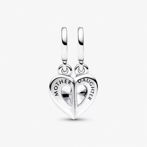 Pandora Charm Pendente Cuore Mamma e Figlia Divisibile