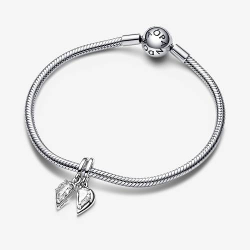 Pandora Charm Pendente Cuore Mamma e Figlia Divisibile