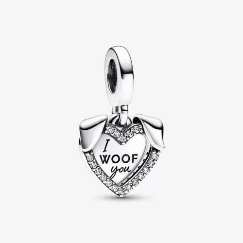 Pandora Charm Pendente Amico a 4 Zampe "I Woof You"