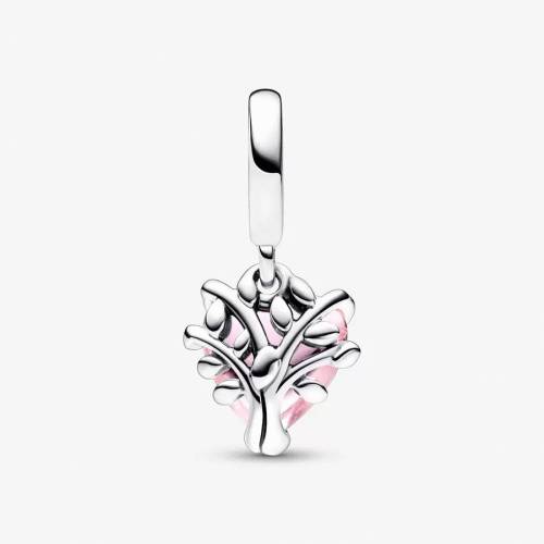 Pandora Charm Pendente Albero della Famiglia Rosa