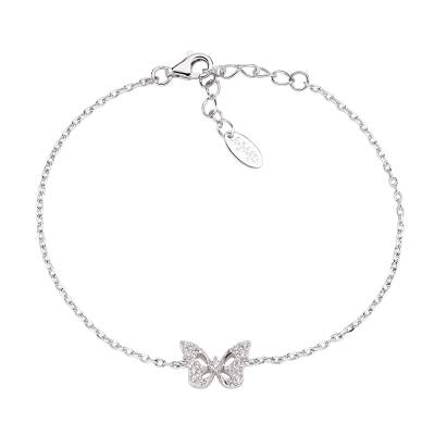 Amen Bracciale Farfalla in Argento con Zirconi