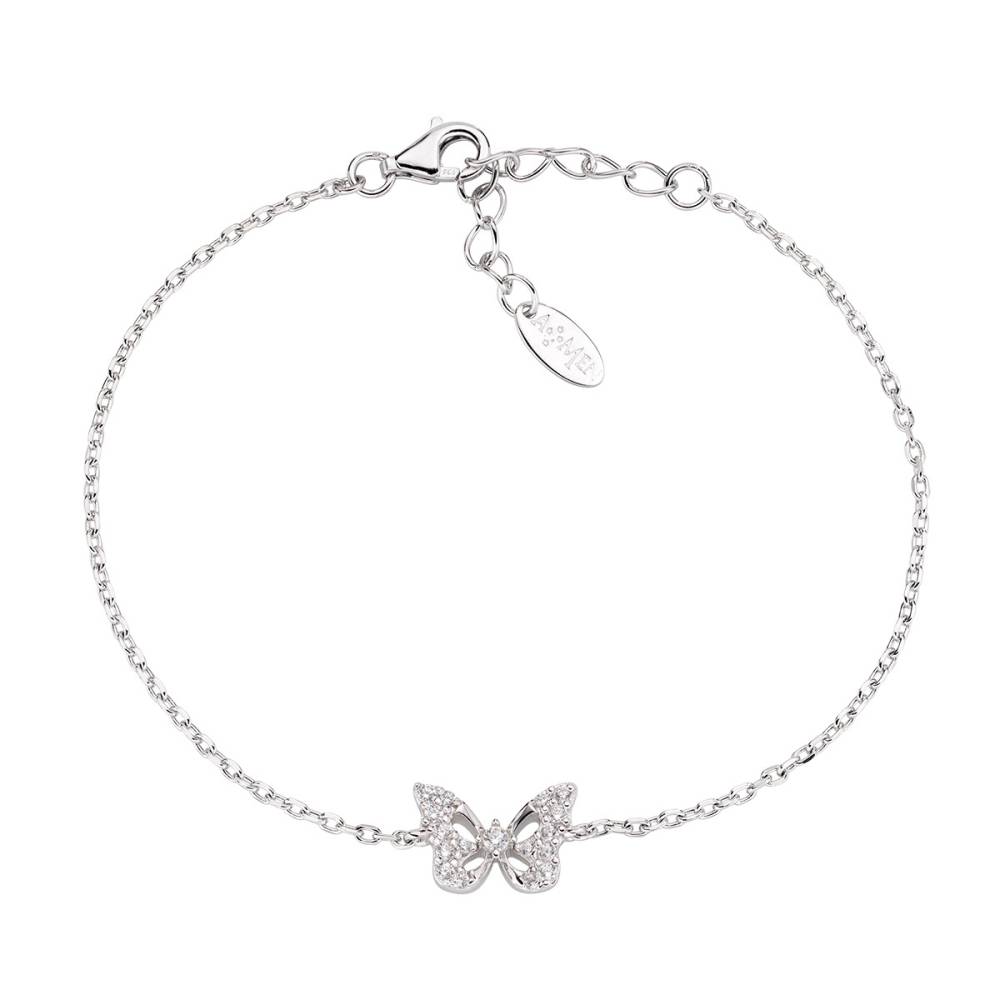 Amen Bracciale Farfalla in Argento con Zirconi