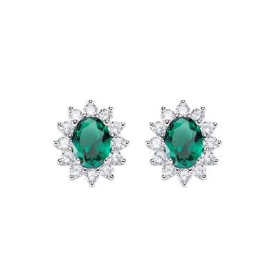 Amen Orecchini Royal Lady Zircone Verde