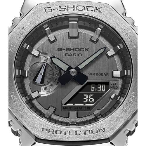 Orologio G-Shock con Cassa in Acciaio e Cinturino in Silicone Nero