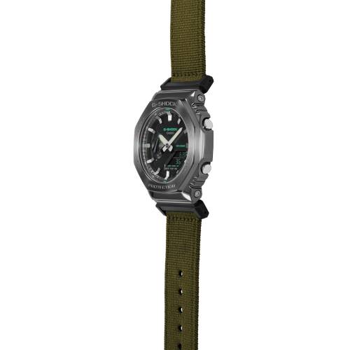 Orologio G-Shock con Cassa Ottagonale PVD Canna di Fucile e Cinturino in Tela