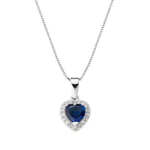 Amen Collana Rodio Cuore dell'Oceano Blu