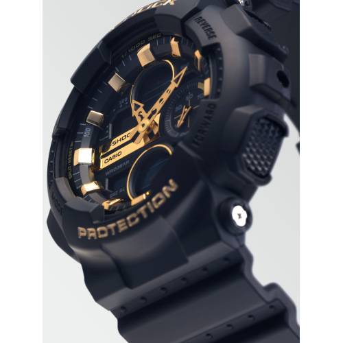 Orologio G-Shock Nero con Indici e Lancette Dorate