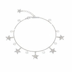 Bracciale Rebecca Lucciole Argentato con Stelle e Pietre Bianche SLCBBB14