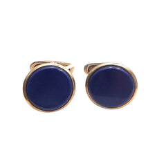 Men's Rose Silver and Lapis Lazuli Cufflinks