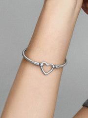 Bracciale Pandora Con Chiusura A Cuore Componibile