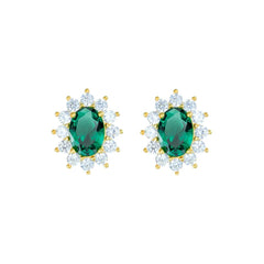 Orecchini Amen Royal Lady Dorati Con Zircone Verde Smeraldo ORLDMGBVE