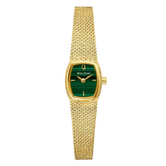Orologio Bulova Donna Goddess of Time Placcato Oro Con Quadrante Verde Malachite 97L184