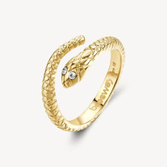 Anello Brosway Chakra Serpente Dorato