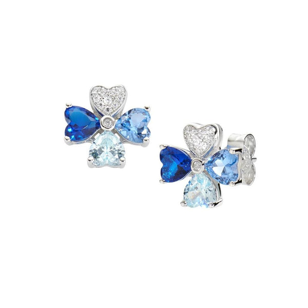 Orecchini Amen Quadricuore Blu Multicolor EQUSBMBL