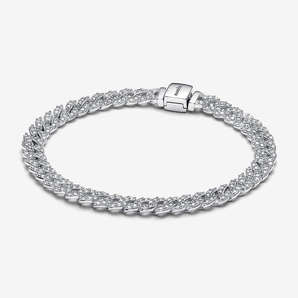 Bracciale Pandora Catena Maglia Cubana Pavè