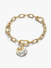 Pandora Sun and Moon Medallion Charm "Per Aspera Ad Astra"